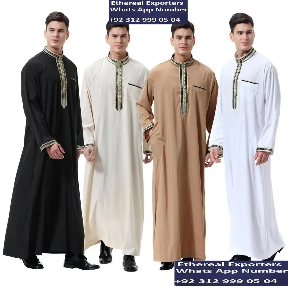 ethereal exporters pakistan custom men jubbah thobe daffah abaya embroidery