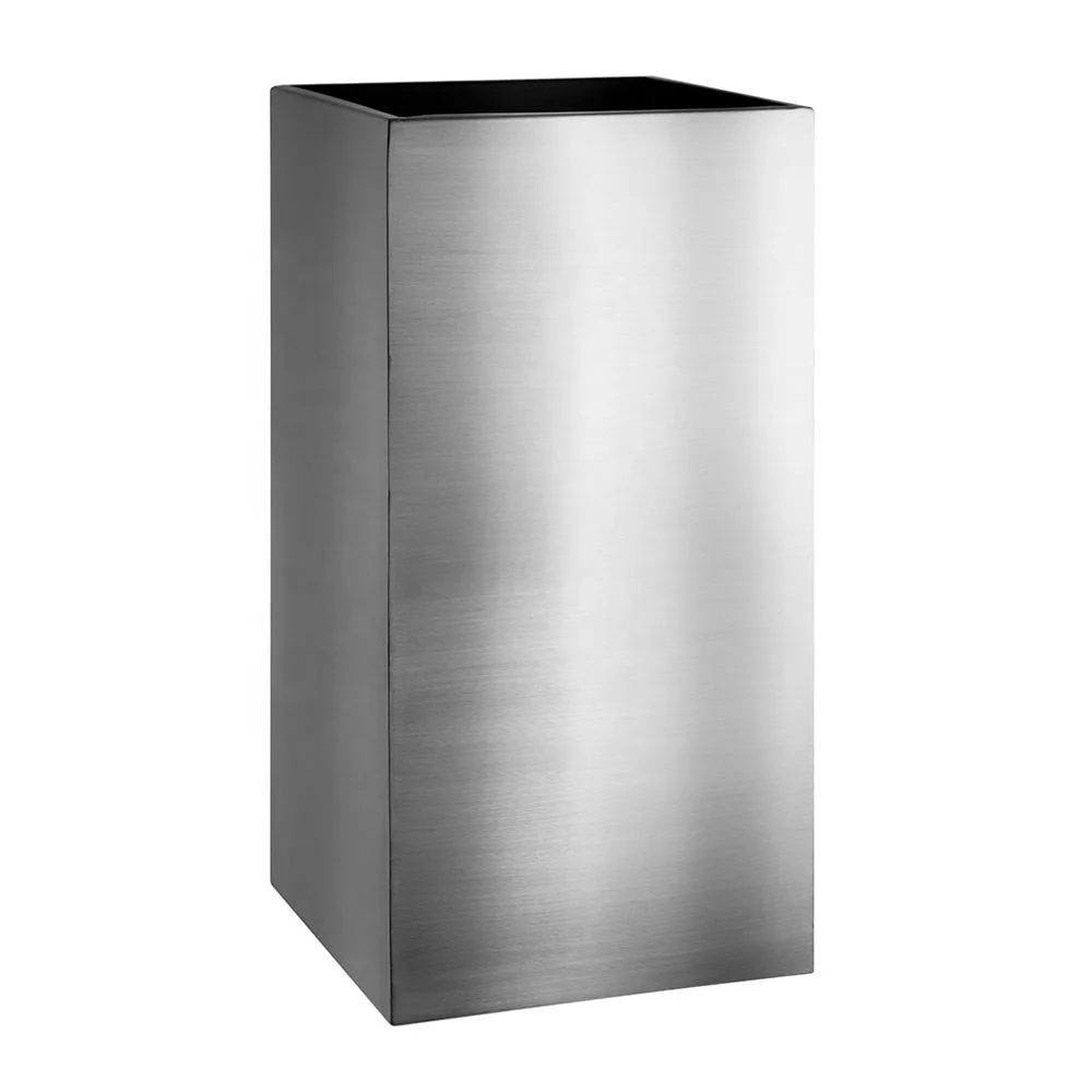 Tall Tapered Stainless Steel Large Outdoor Home Decorative Planter Pot