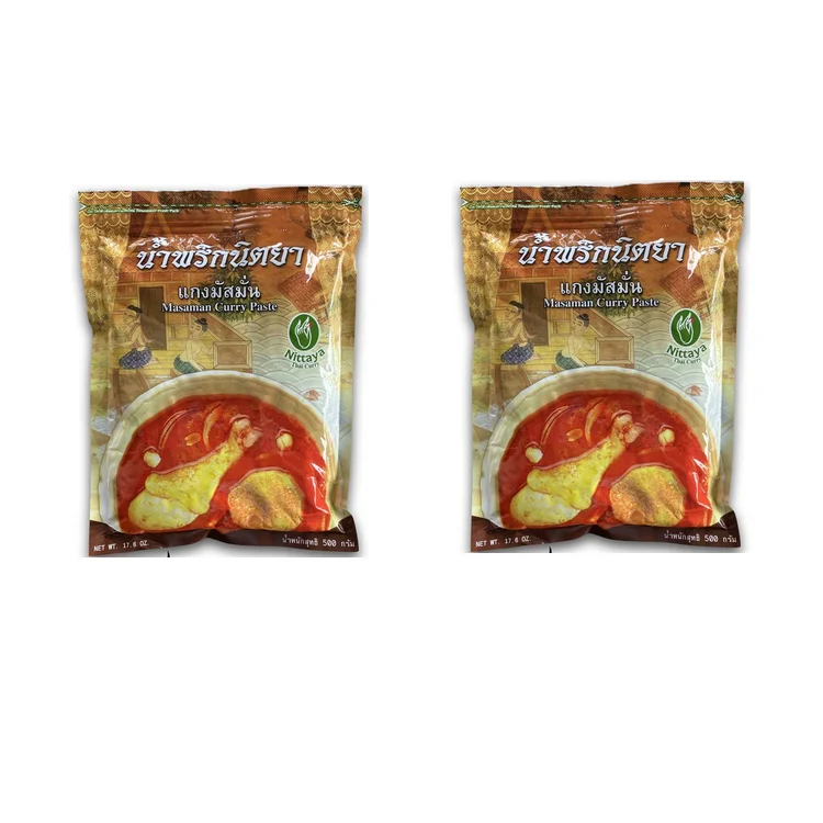 Food Ingredient Seasonings Condiments Sauce Bag Spicy Chili Nittaya Masaman Curry Paste From Thailand