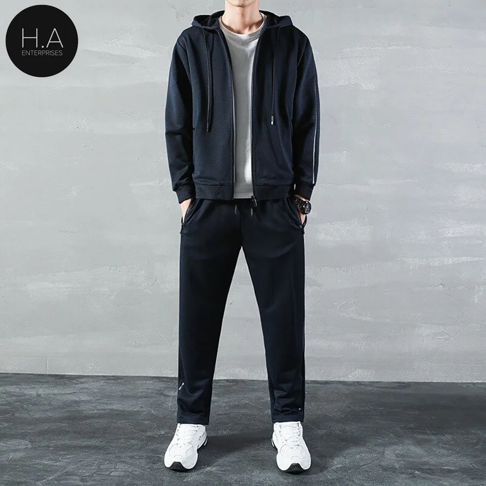 Весенний мужской спортивный костюм уличная одежда повседневный комплект 2021 спортивная из двух предметов спортивные костюмы на молнии.