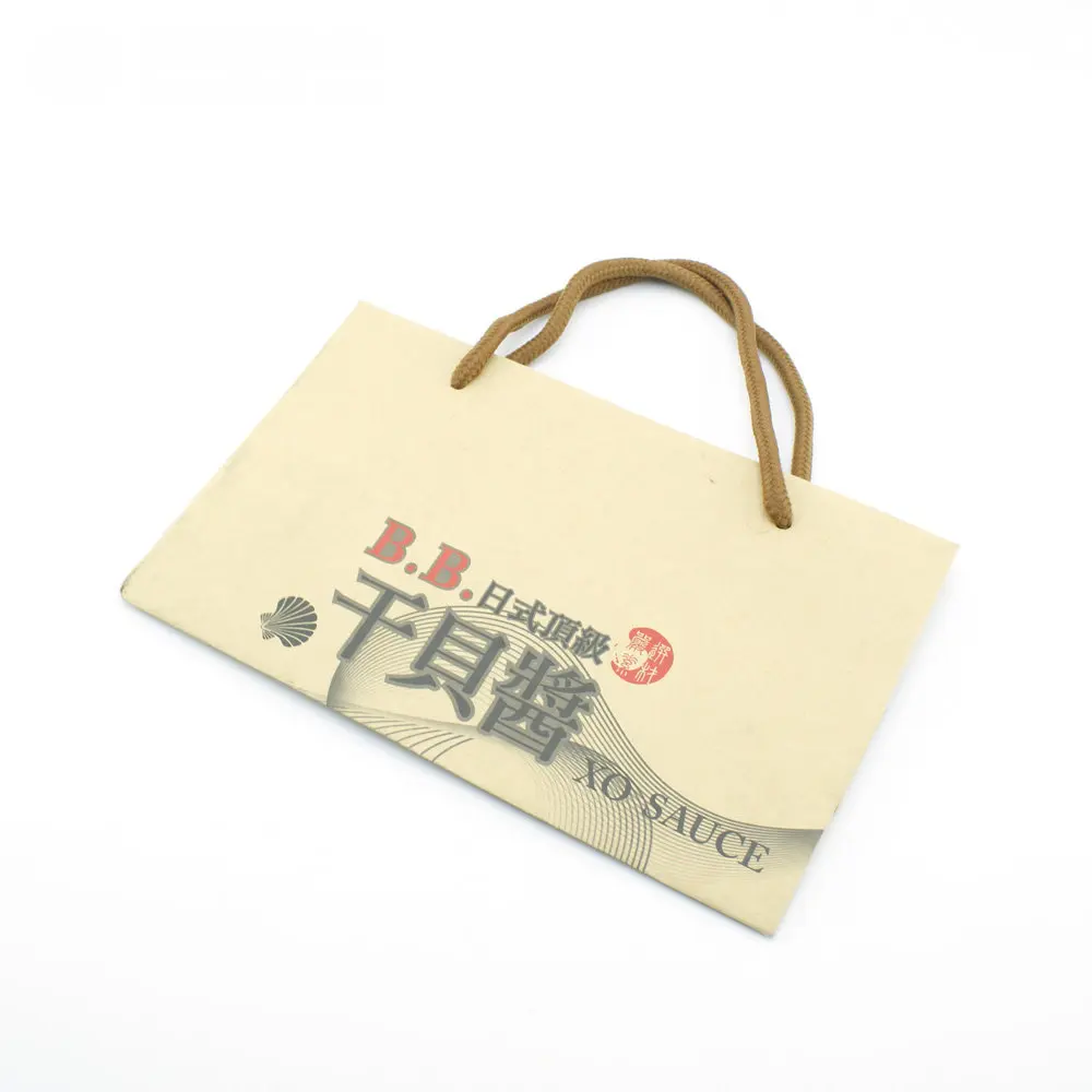 Custom Logo Printed Natural Kraft Paper Bags