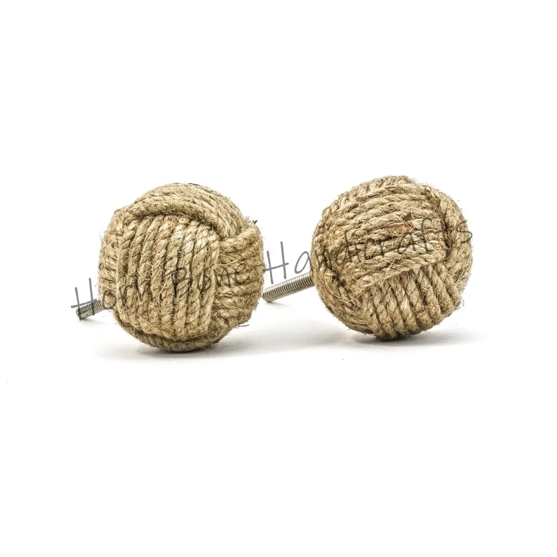 Ручка для ящика из джута с узлом ручка морского декора шкафа веревочные полки ящики ручки ротанга комода Konb