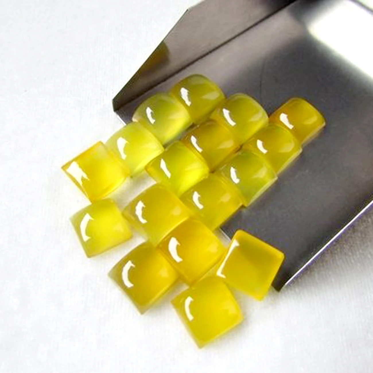 Желтый халцедон, квадратный кабошон 8x8 мм, свободный драгоценный камень на заказ, распродажа, оптовая продажа, подарок на день матери, алмаз