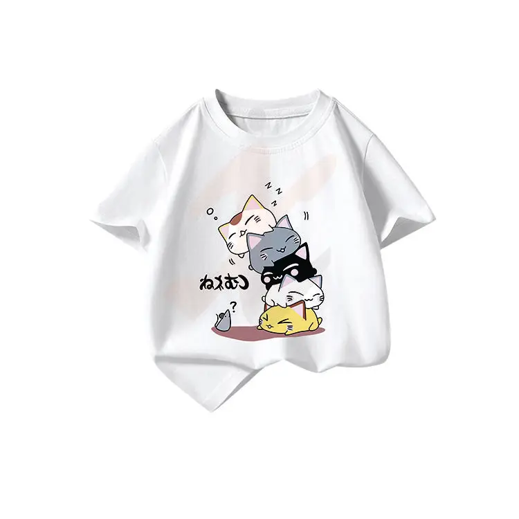 Boy summer plain t-shirts 100% cotton Casual Korean O-neck top t-shirt kids models 3 year old baby yellow T-shirt