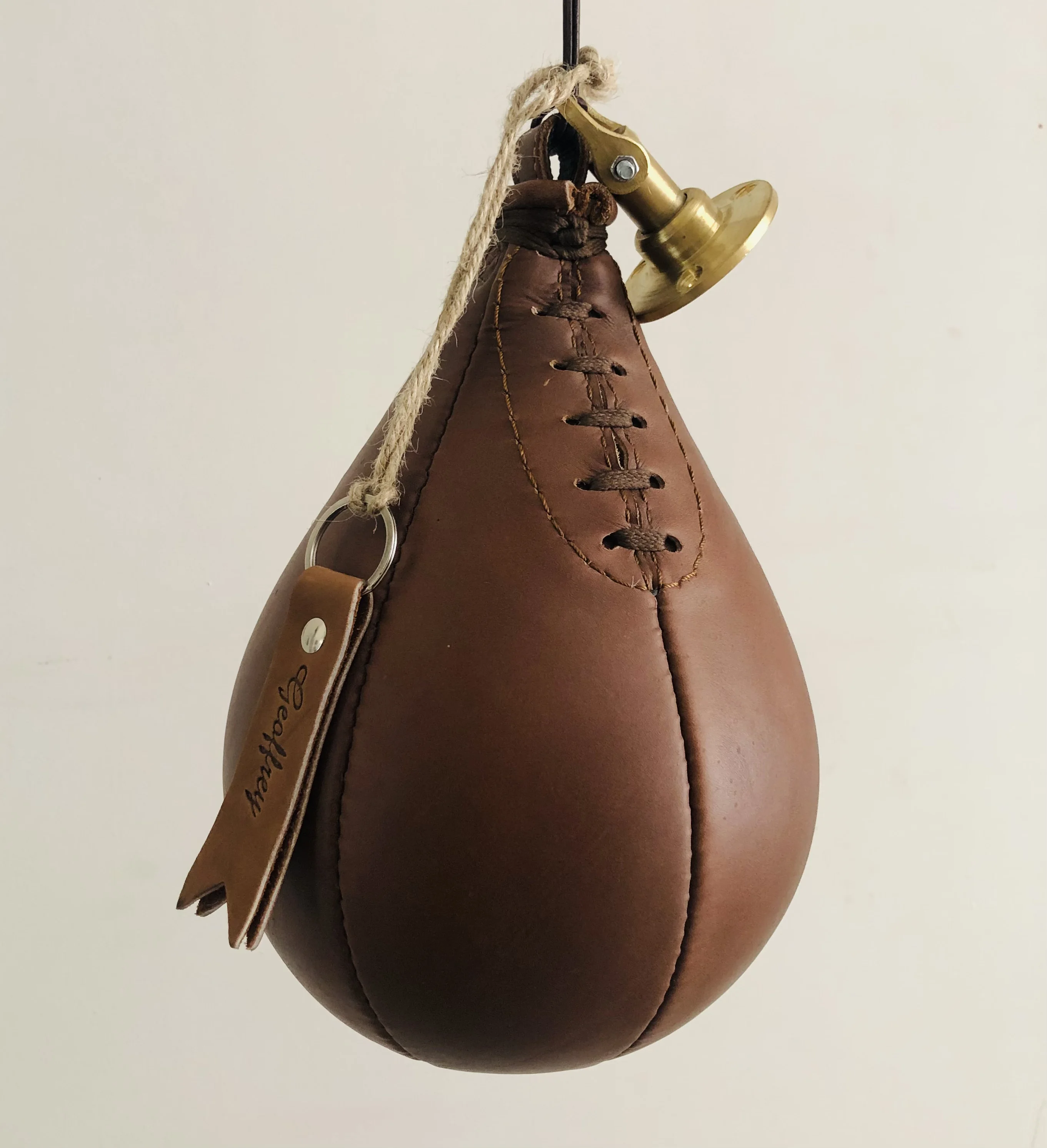 Brown Punch Speed Ball Size 3 | Retro Vintage Classic Antique Model | 100% Cow Leather | Boxing MMA Gym Fitness Training