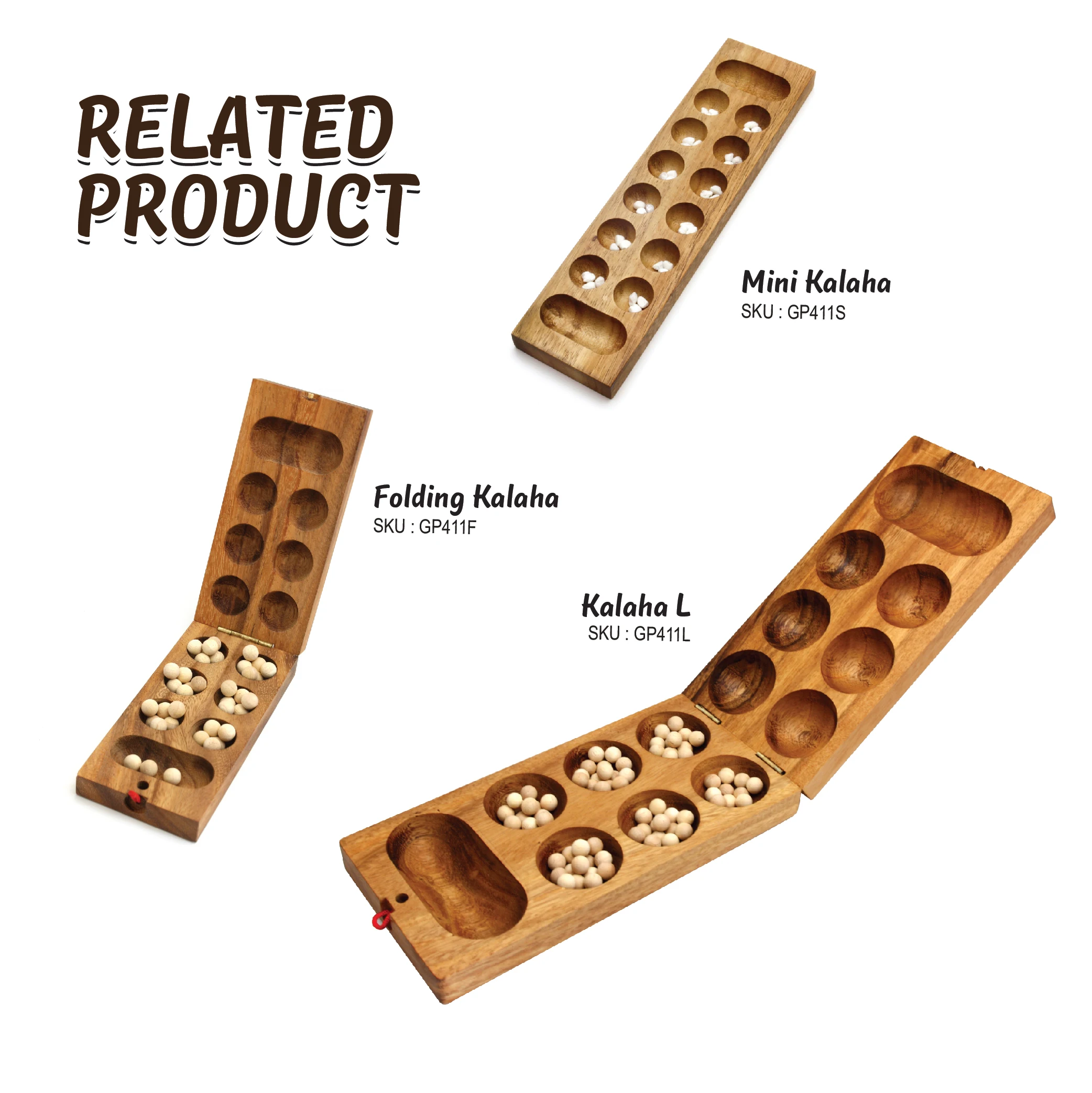 High quality Mini Kalaha wooden board game for kids learning educational play to brainteaser and fun on school and at home