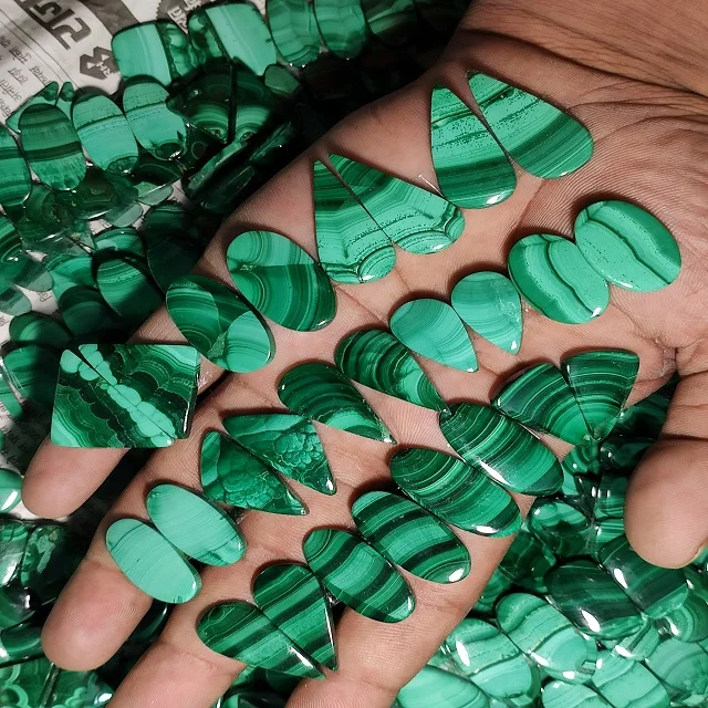 
 Пара натуральных малахит, кабошон из драгоценных камней, зеленый кабошон из малахита, камень для изготовления ювелирных изделий, оптовая продажа  