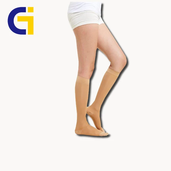 (Класс 2) высокие компрессионные чулки из нейлона для варикозного расширения вен с закрытым носком