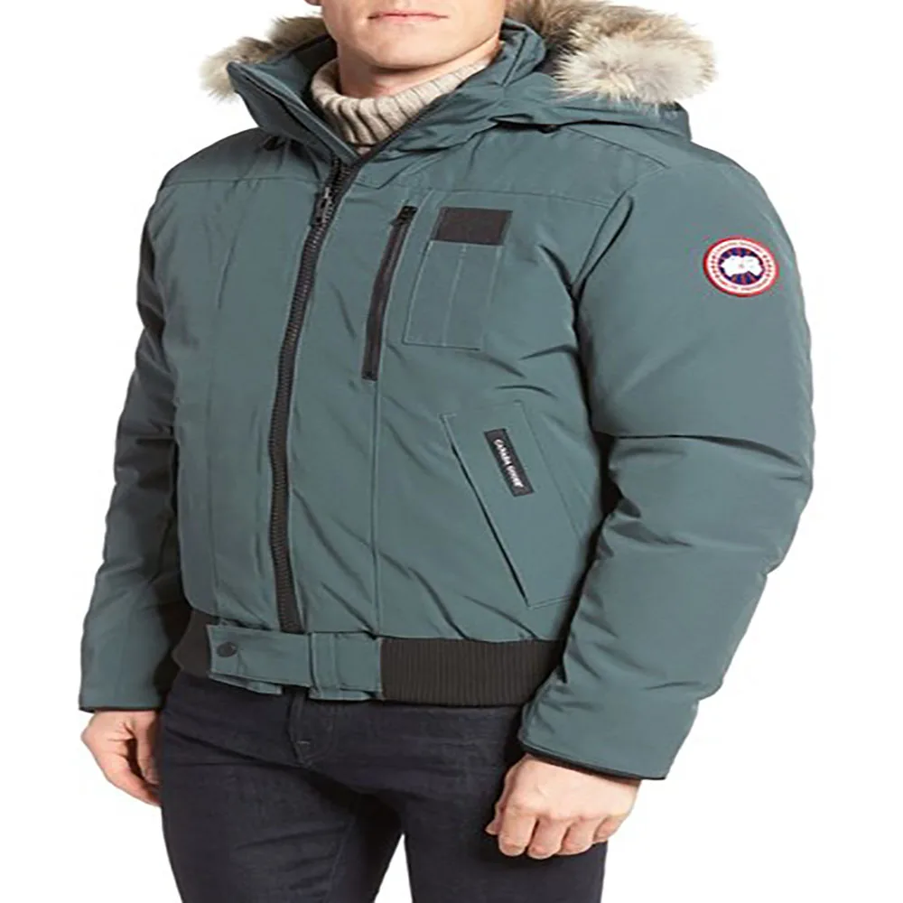 Винтажная куртка-бомбер от производителя в Пакистане с капюшоном из искусственного меха мужская логотипом под заказ