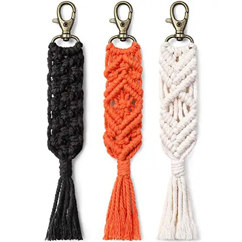 Artlady Colorful Tassel Keychain Macrame Decoration from India for Bag Decoration and Key Chain Collection