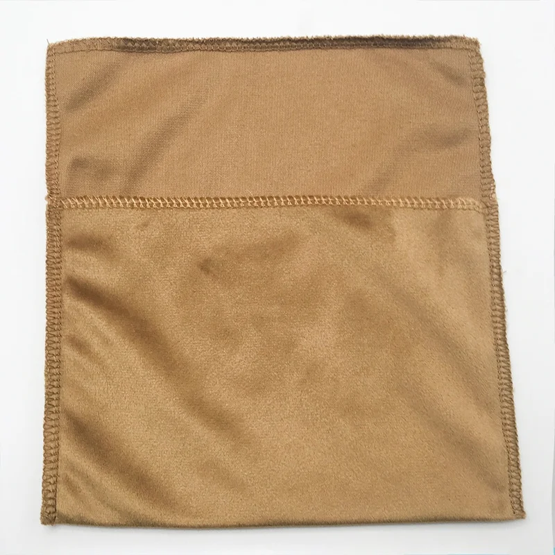 Custom logo printed brown velvet envelope bag Soft velvet envelope dust bag