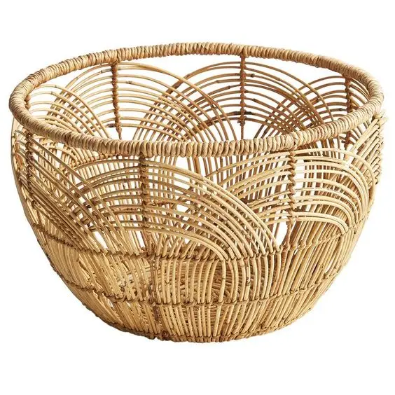 Wholesale Rattan Laundry Basket Wicker Storage Baskets Open Woven Rattan Laundry Basket 0084947900124