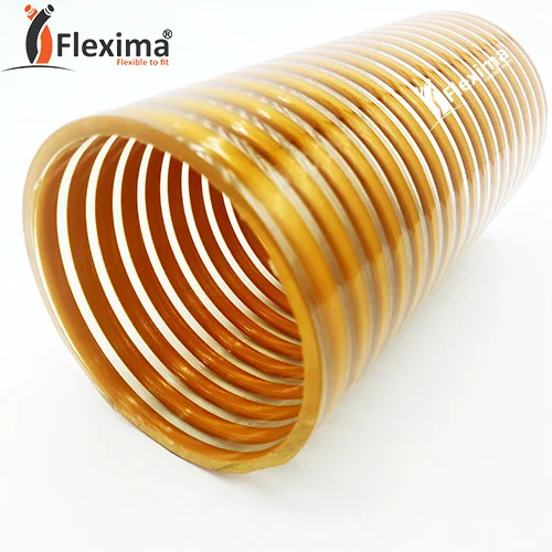 Flexima 3 дюйма прозрачные pvc Гибкая спиральная или спиральный всасывающий шланг для транспортировки материалов
