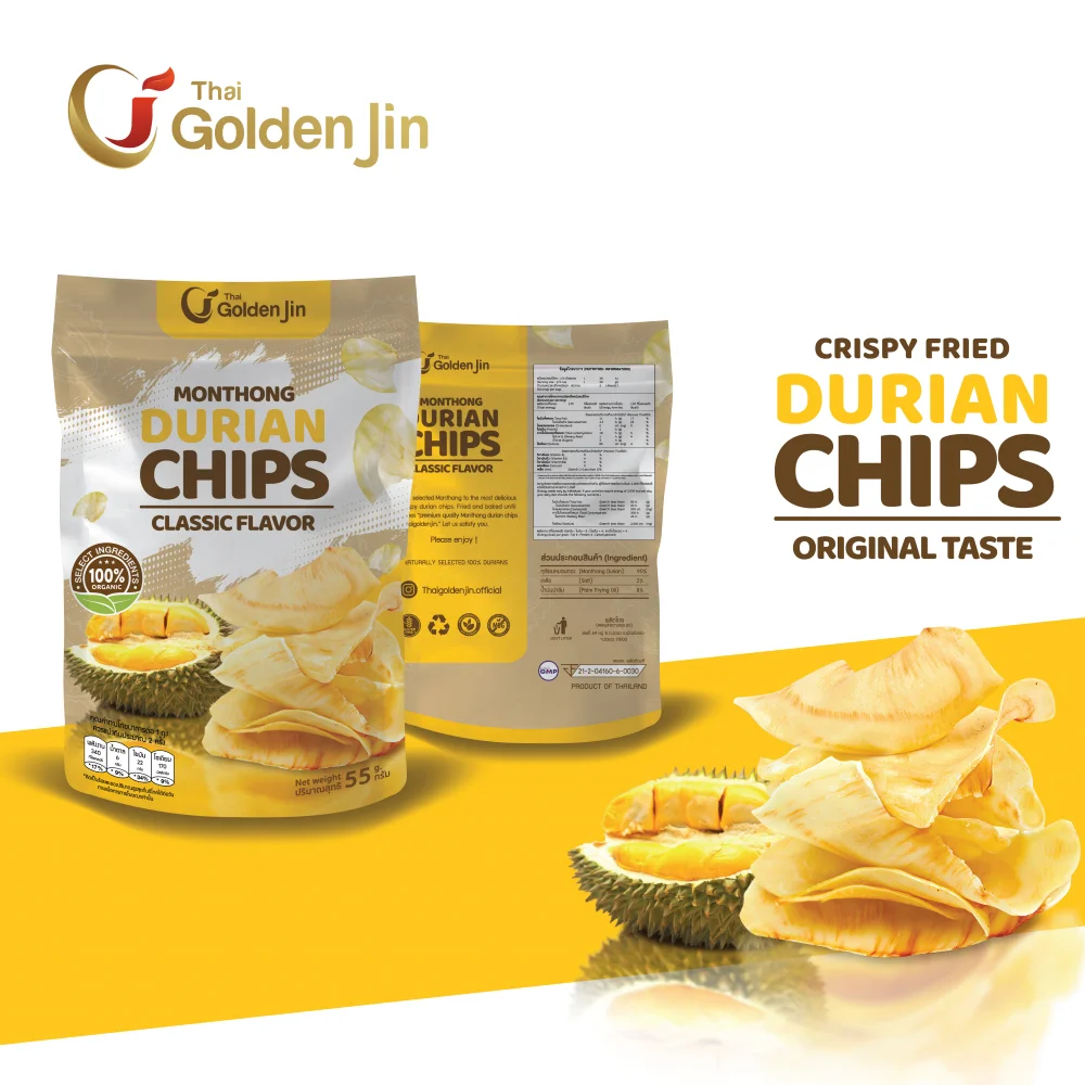 Crispy Fried Monthong Durian Chips Original Taste From Thailand