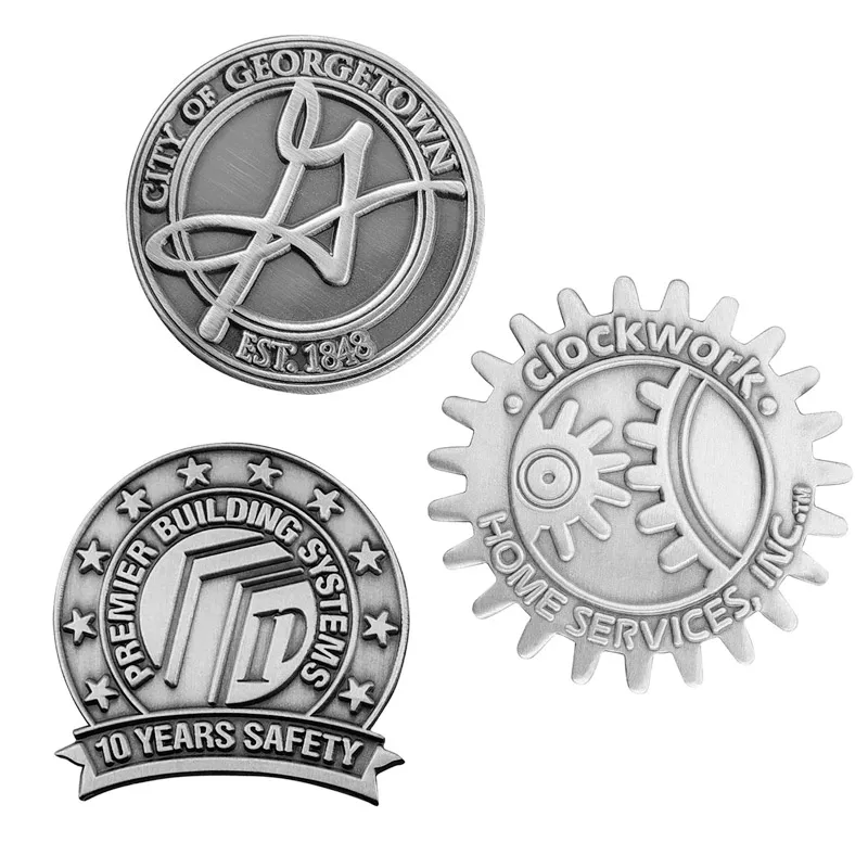 fashion club souvenir s925 custom sterling silver years of service badges 3d lapel pin