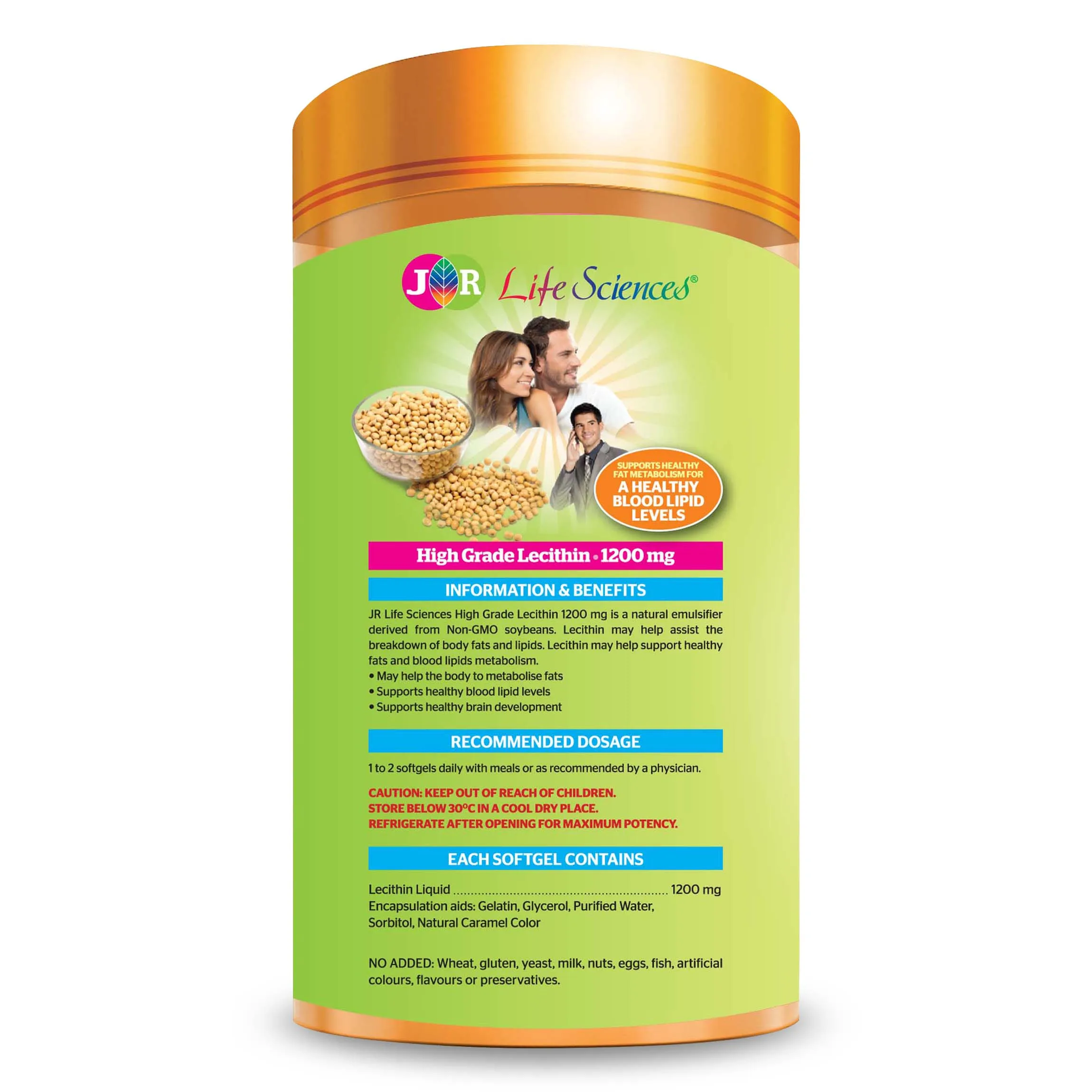 Высококачественные природные решения для здоровья JR Life Sciences высококачественный лецитин 1200 мг (300 мягких гелей)