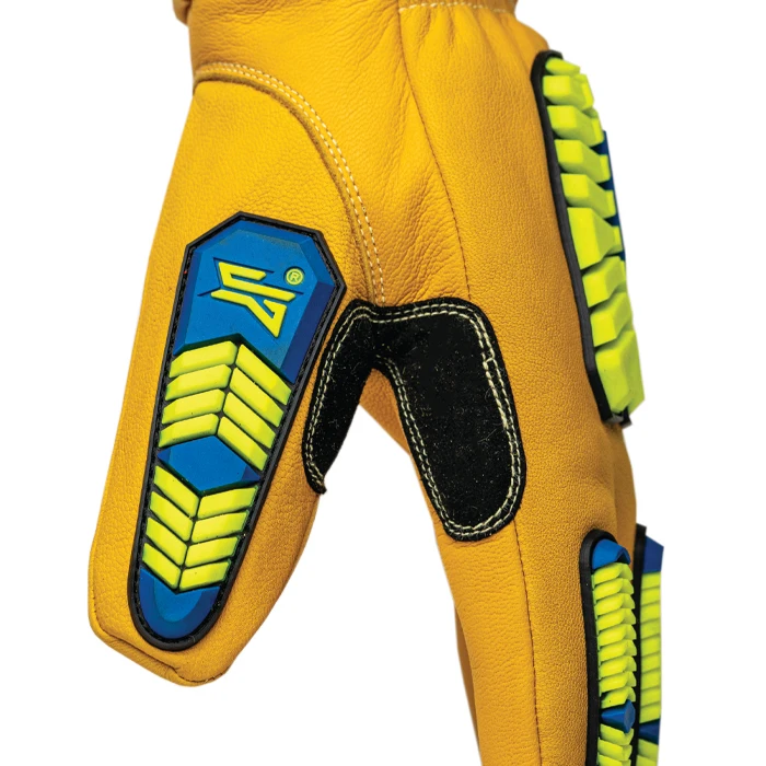 Grade Yellow Goatskin Leather Work Glove With good Cuff Protection