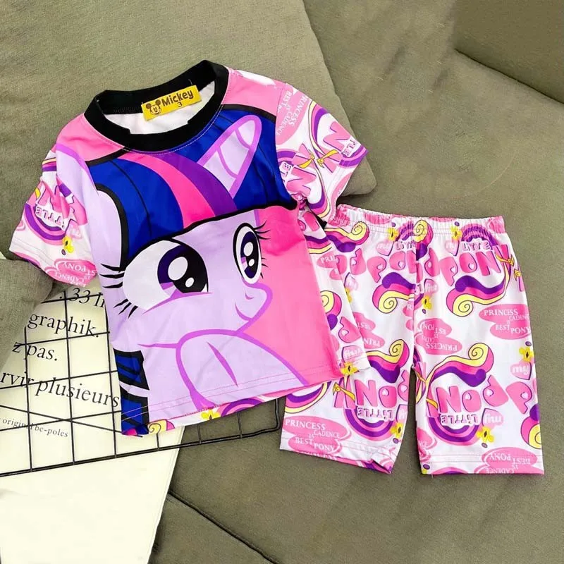 
Высококачественные комплекты одежды для девочек из полиэстера с 3D рисунком из мультфильма 