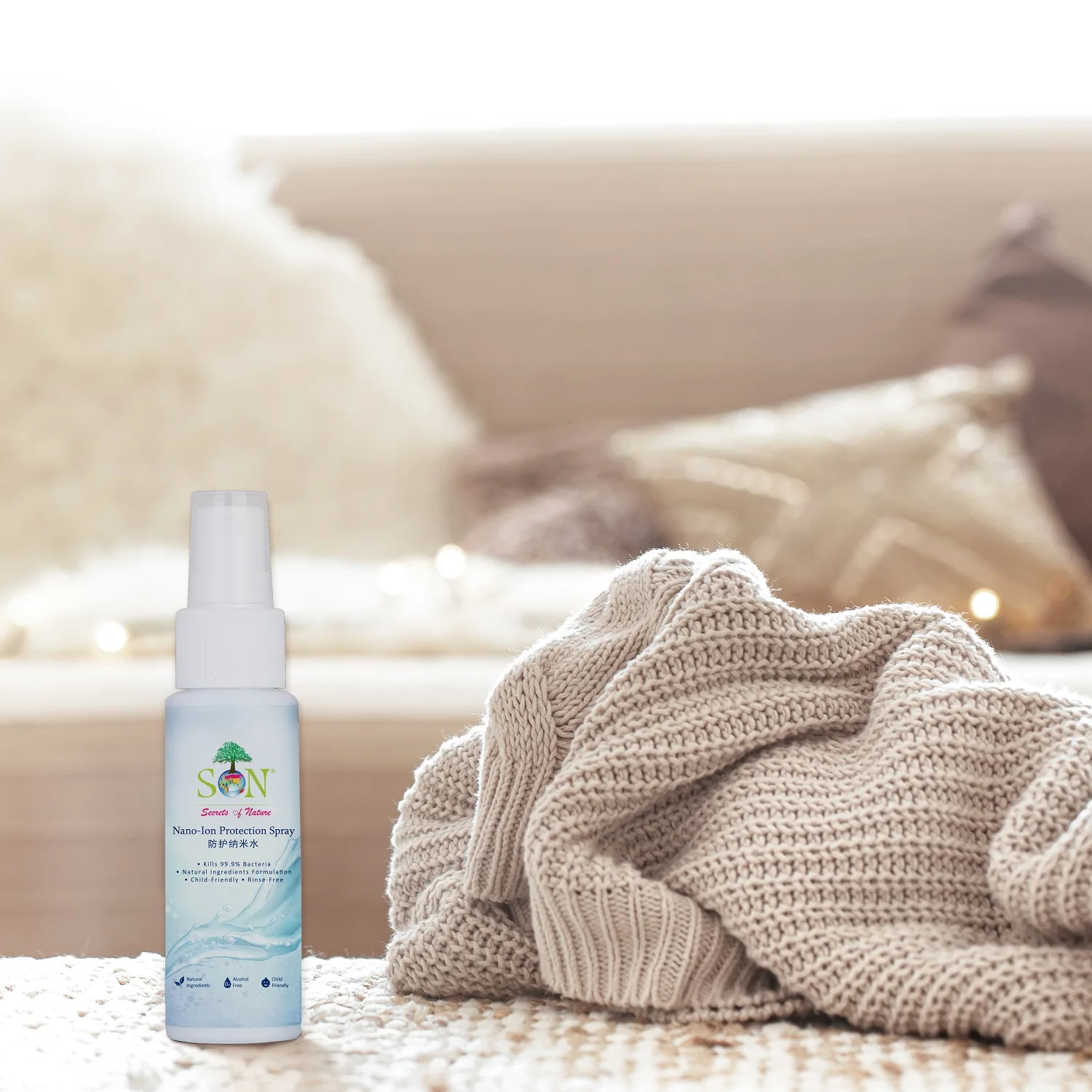 Nano Ion Water Spray 100% Non-Toxic Pure Ionized Water Spray on Air, Objects, Skin, Vegetables