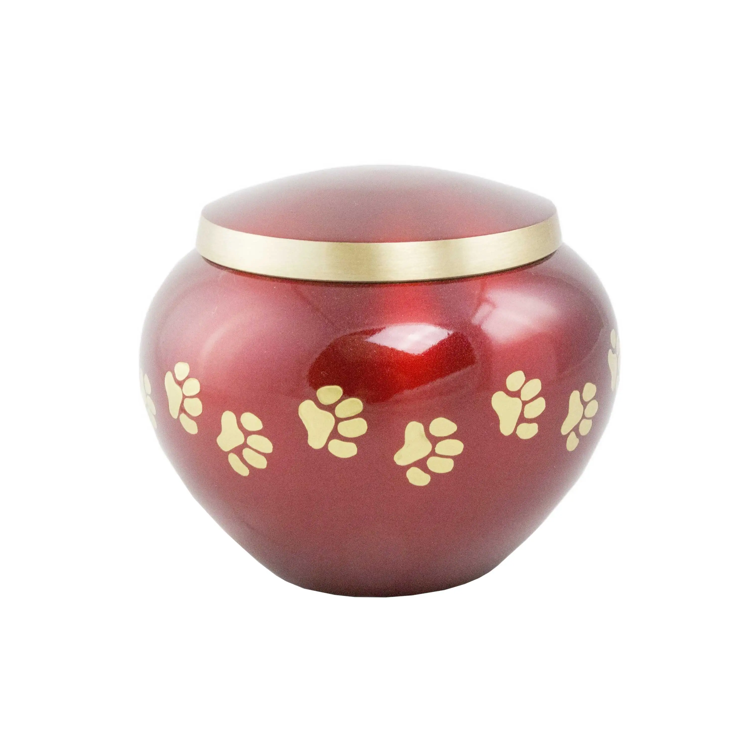 Silver Paw Print Glossy Grey Pet Urn Hot Selling Beautiful Shimmering Charcoal Urn Great Quality Handicraft at Best Wholesale Pr