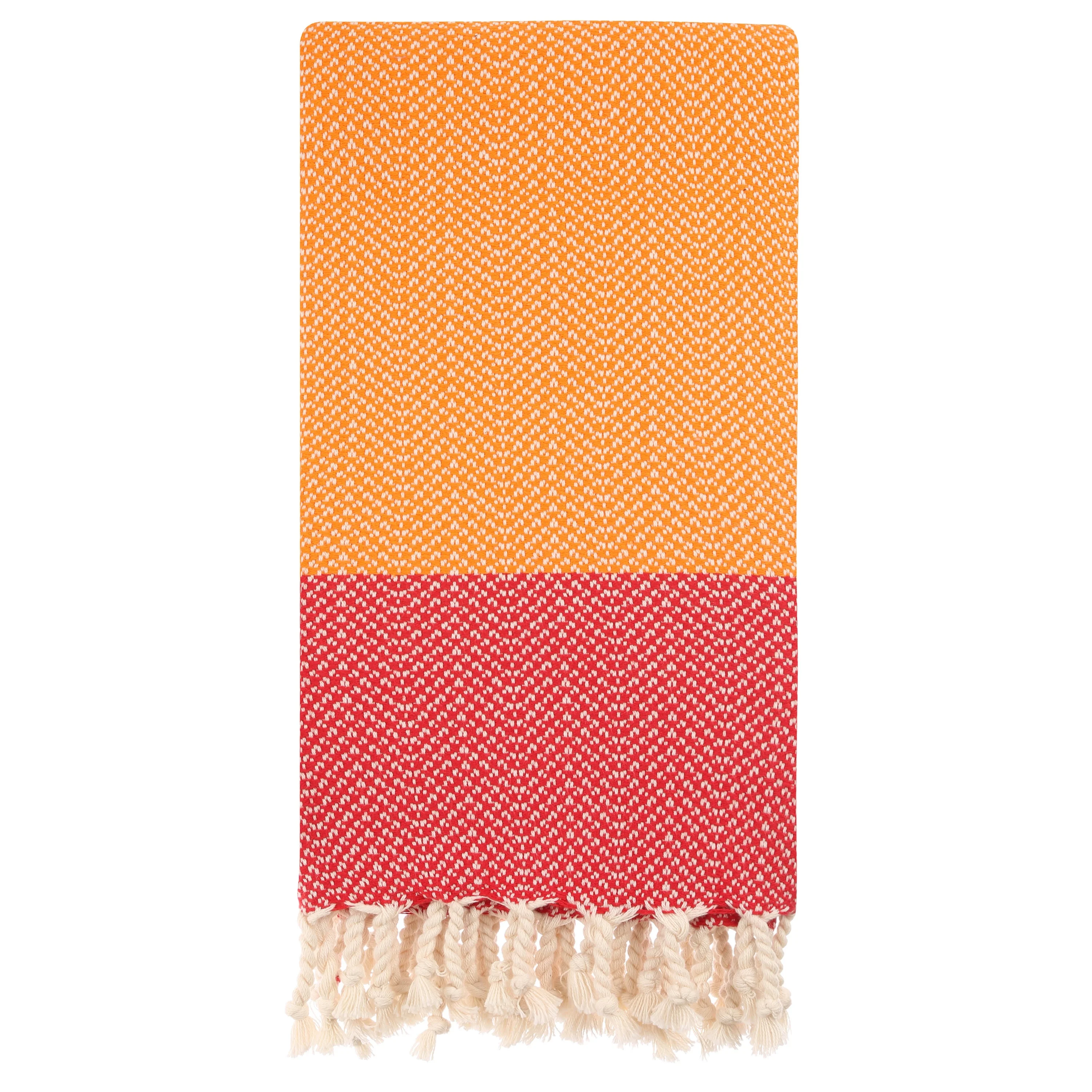 Jacquard Zig Zag Patterned Two-Colored Oversized Peshtemals Towels and Bath Accessories from 6 Years Gold Supplier %100 Cotton
