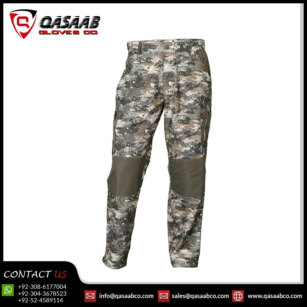Camouflage-Printings Leg-Adjustable Hunting Shooting Pants & Trousers