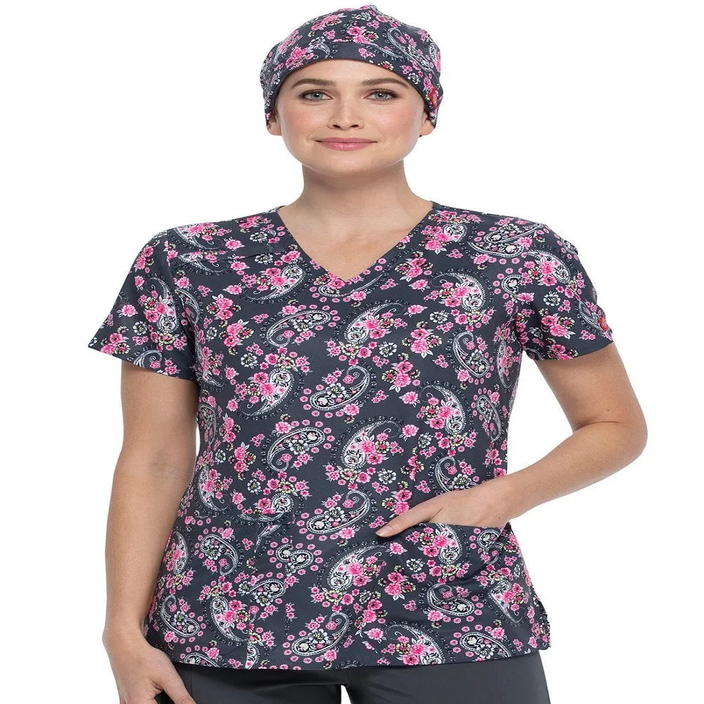 
Fashionable New Style Colorful Nursing Scrub Suits Printed 