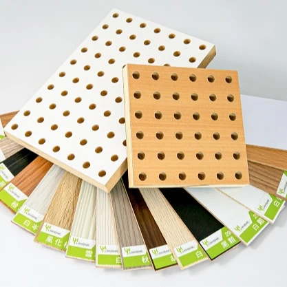 Theater sound proof panel grooved wood acoustic panel