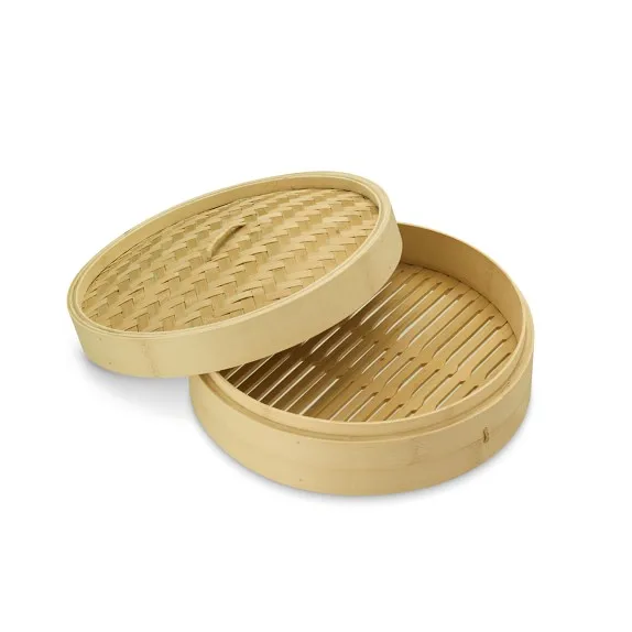 Eco Friendly Wholesale High Quality Dimsum Use Custom OEM Round Vietnam Dia 10 cm 4 inch Best 1 2 Tier Bamboo Steamer Basket