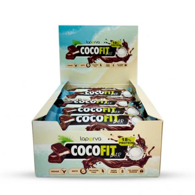 
100% high quality protein bar pure protein chocolate bar for keto diet by Laperva - Coconut flavor 18 pcs per box 