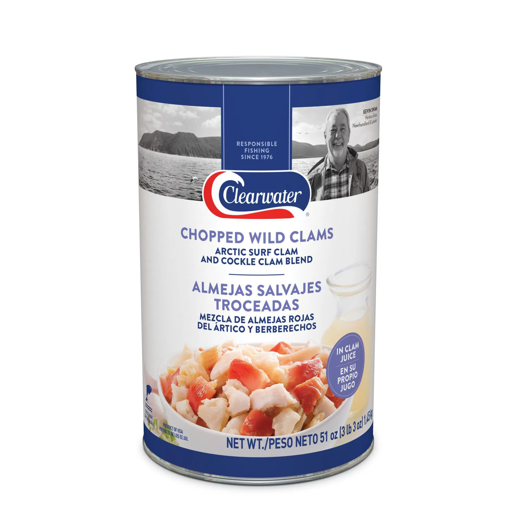 
Chopped Wild Clams, Arctic Surf Clam and Cockle Clam Blend 