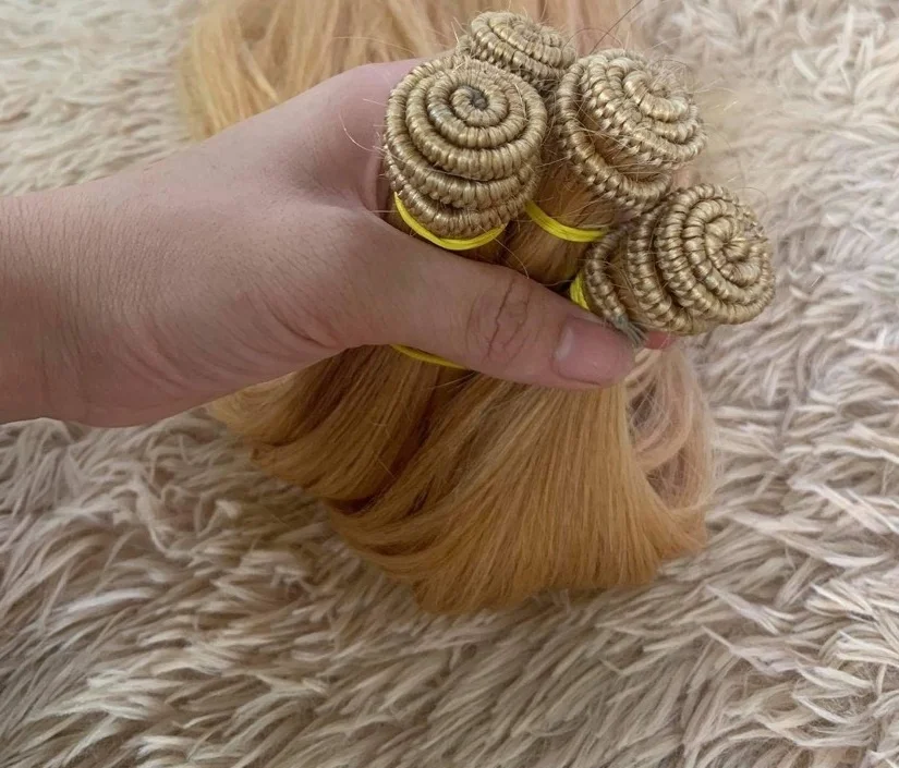  Высококачественные человеческие волосы для наращивания связанные вручную длинные большой запас-ANGELHAIR