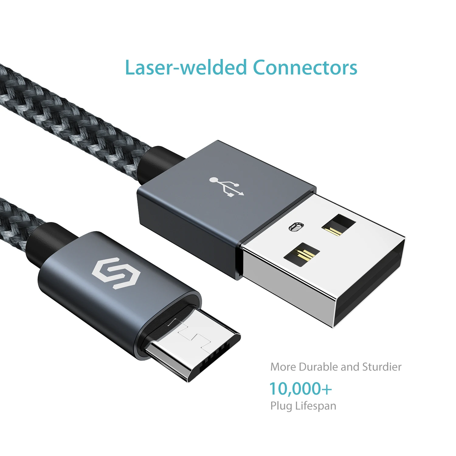 Micro USB Дата-кабель Быстрая зарядка 1 м черный