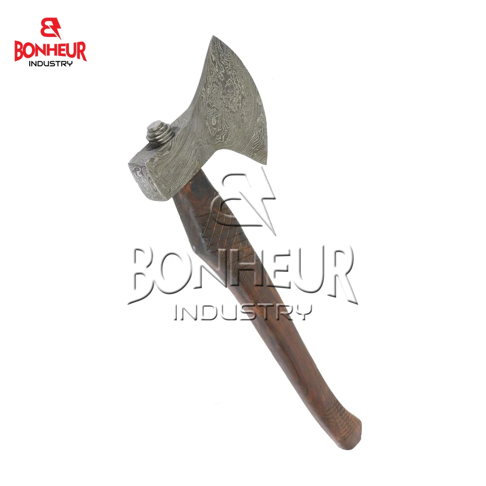 Топор Ручной работы из дамасской стали топор в стиле викингов с кожаным чехлом для кемпинга на открытом воздухе