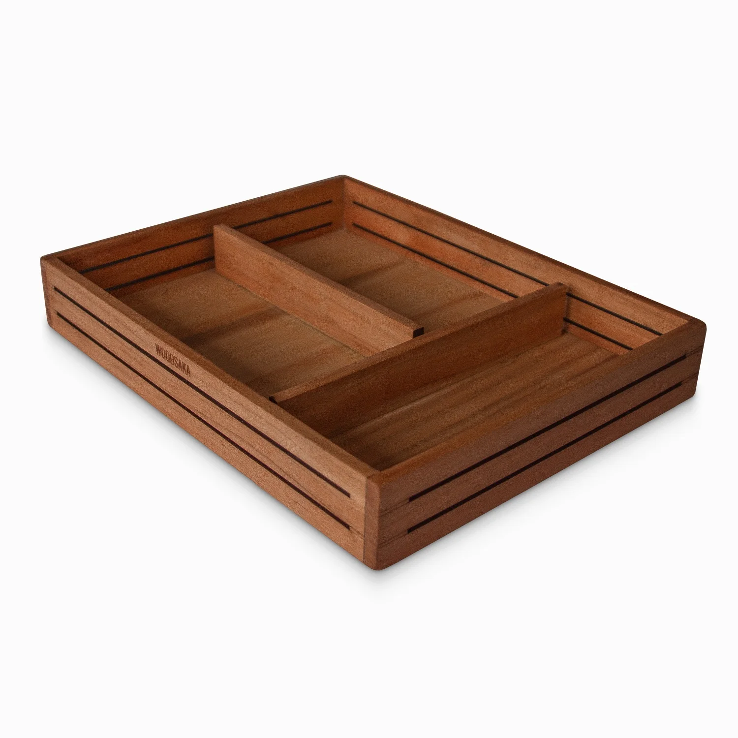 
Desk Organizer I 3Line Basic Organizer - Cherry - WOODSAKA I Eco friendly Office Organizer I Desk Accessories 