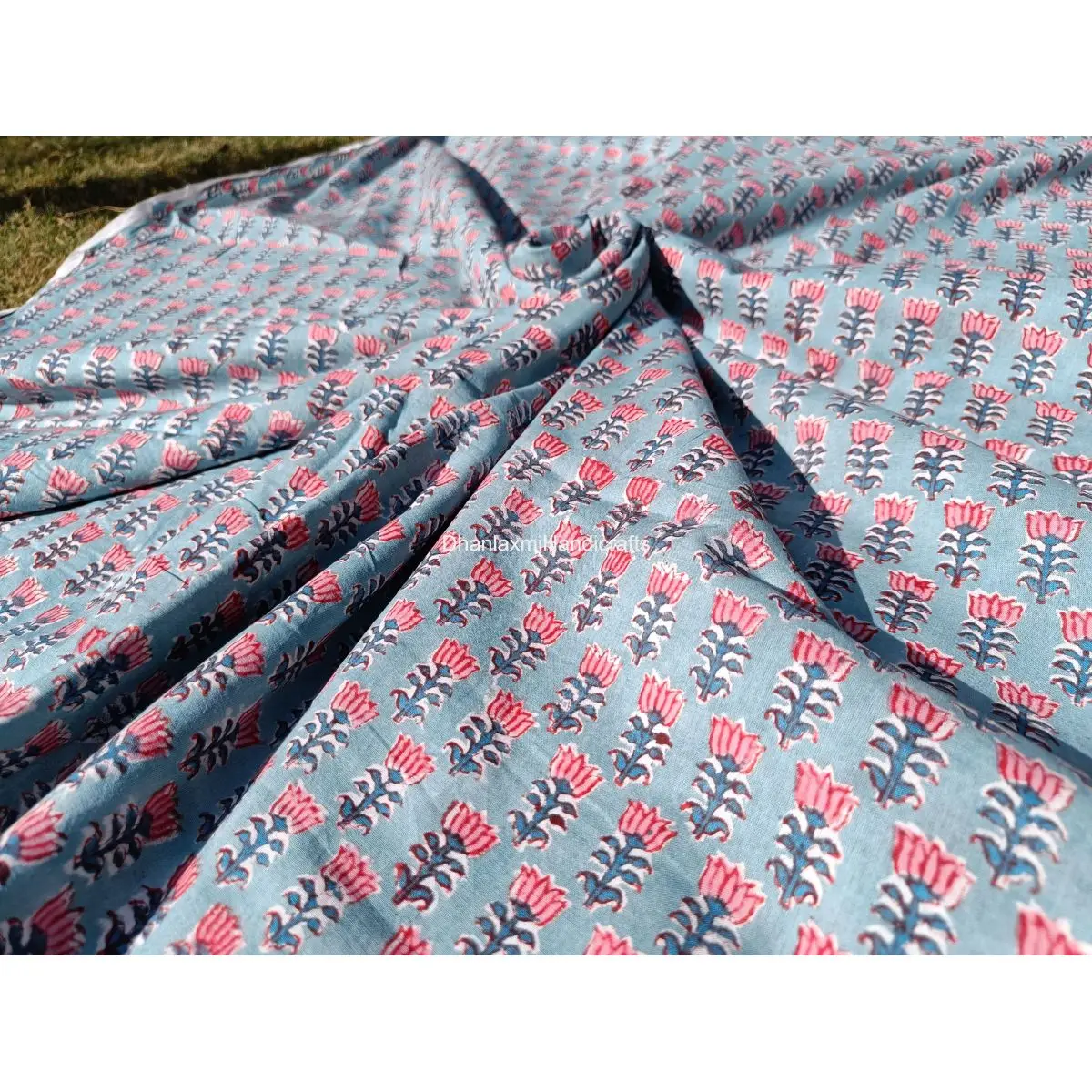 Wholesale Running Fabric Indian Cloth Textile 100% Cotton Multi-Color Garment Material Floral Hand Block Print