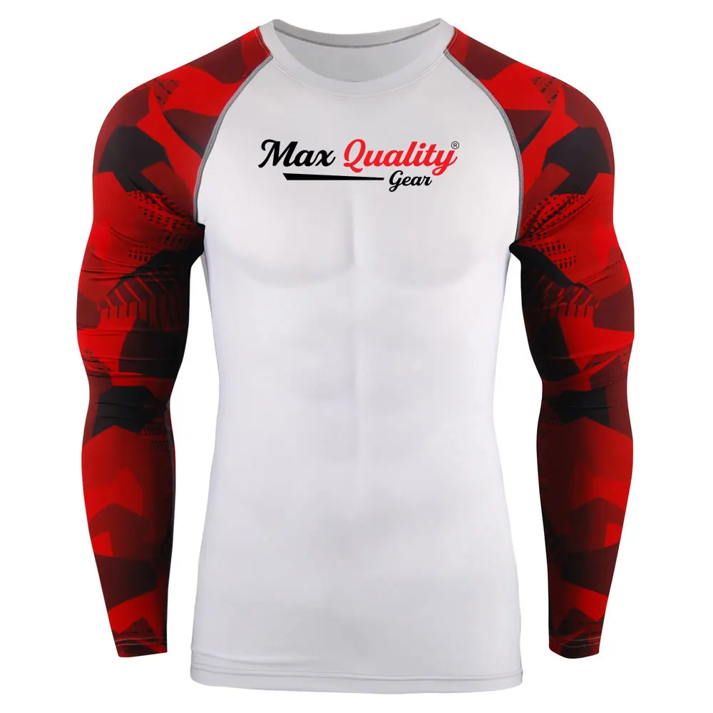 Design your own Customized sublimation full sleeve Rashguard, OEM Mens MMA Custom Printed Rash Guard,