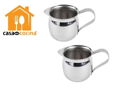 Ski Group Of Stainless Steel Supper Silver Bell Creamer For Milk And