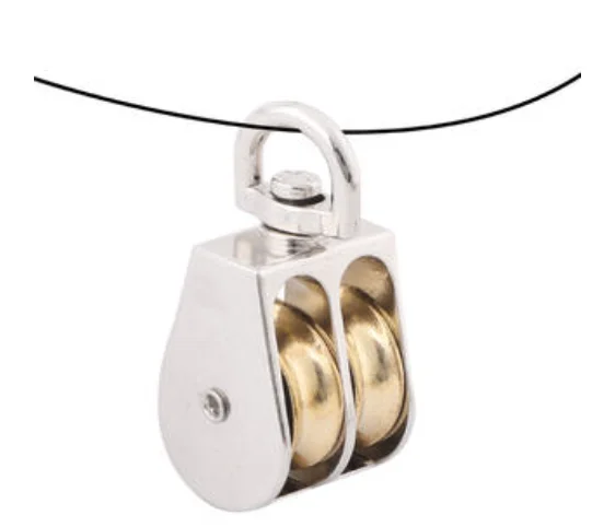 zinc alloy Diecasting style Fixed type double wheel pulleys