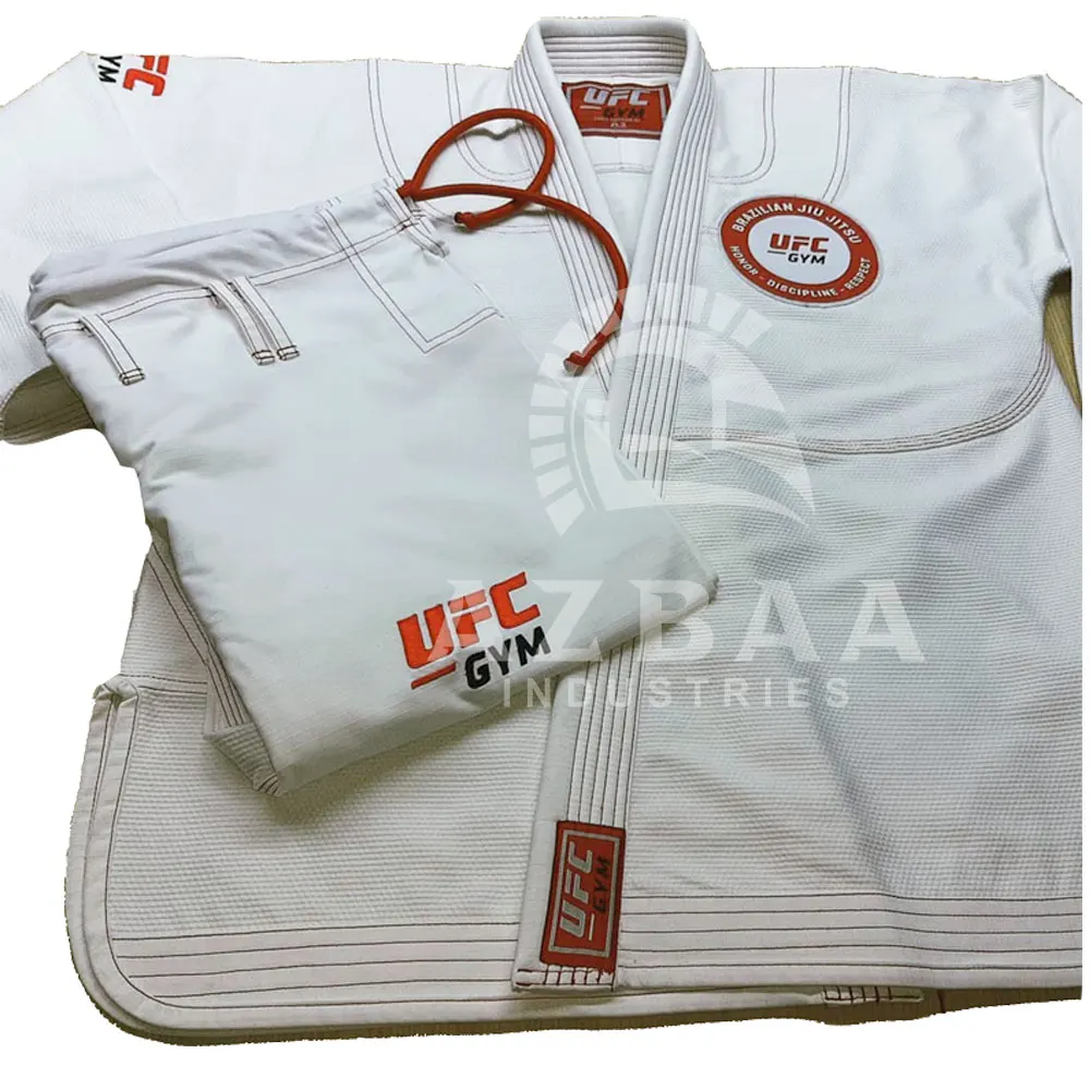 100% Organic cotton Brazilian Jiu Jitsu Gis Custom Made BJJ Gis BJJ Kimonos and pants White