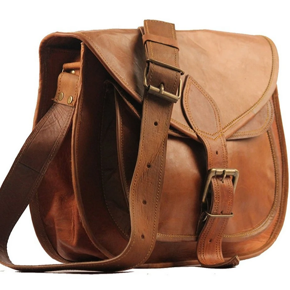 Slouchy Crossbody Hobo Shoulder Bag  / Tote Bag Made of Genuine Leather -  for Women & Girls Easy To Carry & Shop