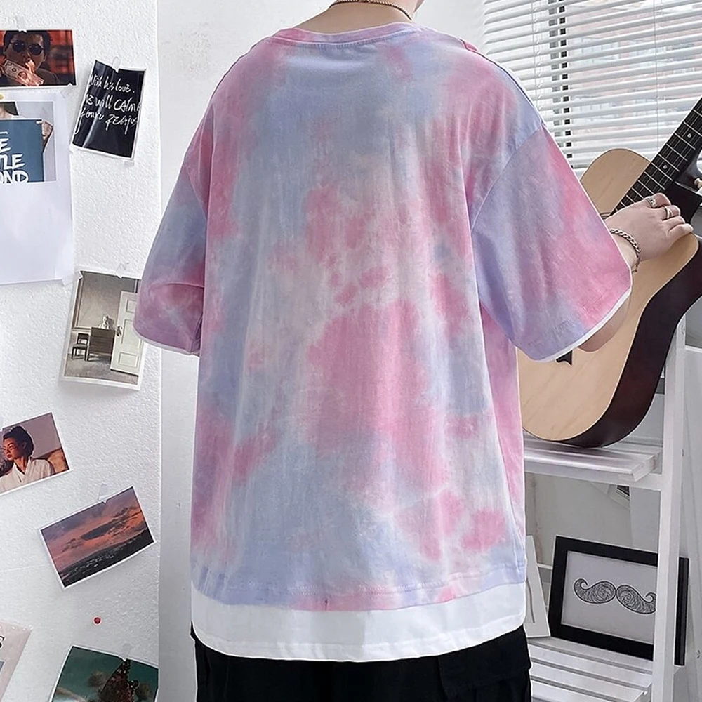 New Style Cotton Polyester Fabric Tie Dye T-shirts O- Neck Full Printed T Shirts Wholesale Best Price Tie Dye T-shirts