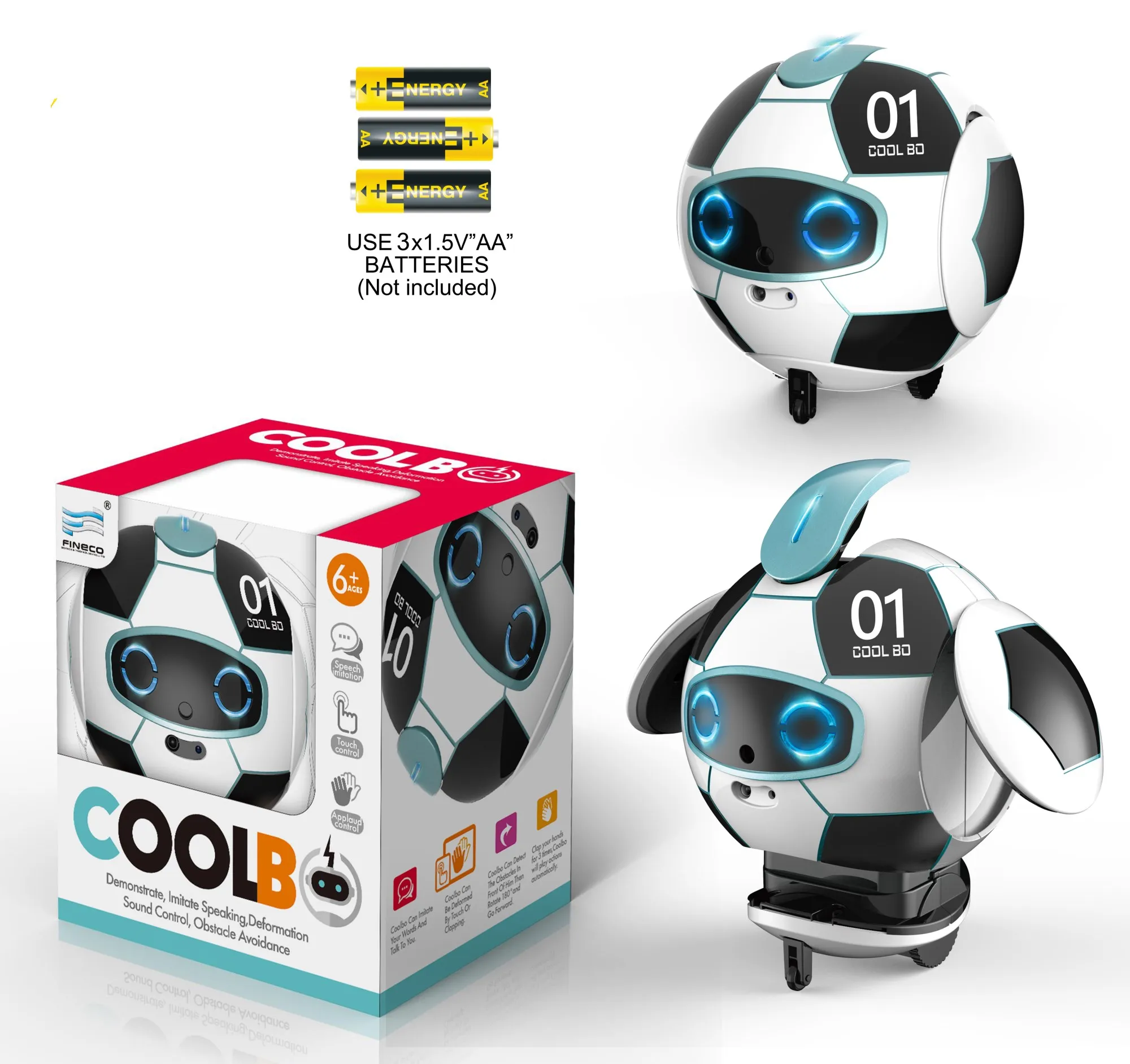 
J01 STEM Toys Gesture Sensing Intelligent Robot Soccer Educational Toys Robot Boys with Light & Sound Kids Playmate CN;GUA 