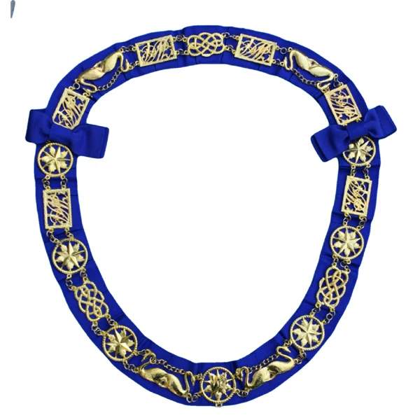 Masonic Regalia GRAND LODGE Metal Chain Collar RED BACKING WITH RHINESTONES FREE JEWEL Masonic  GRAND LODGE Metal Chain Collar