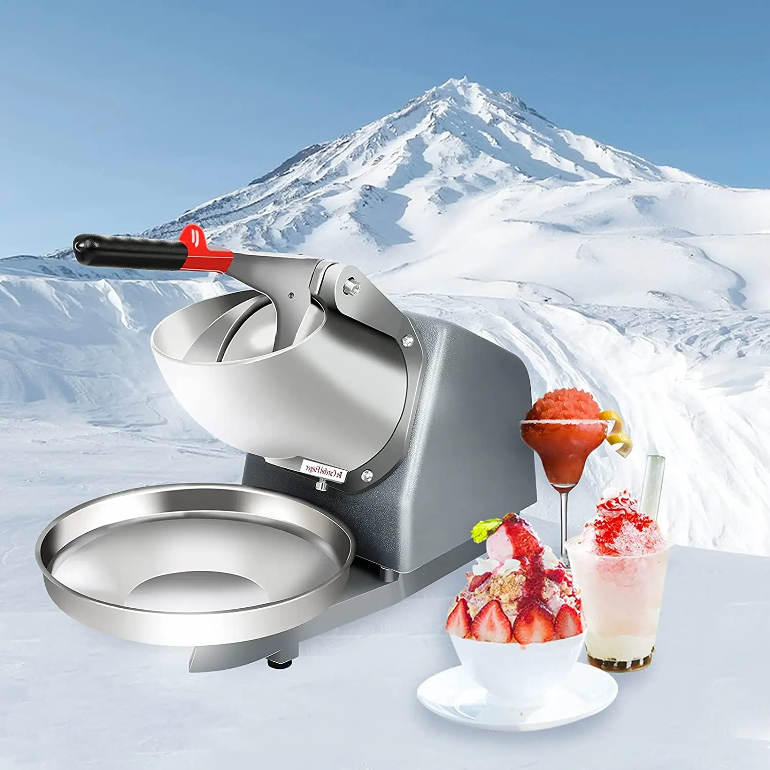 Dropshipping Single Blade Crushed Ice Machine Manual Ice Cube Crusher Snow Cone Maker