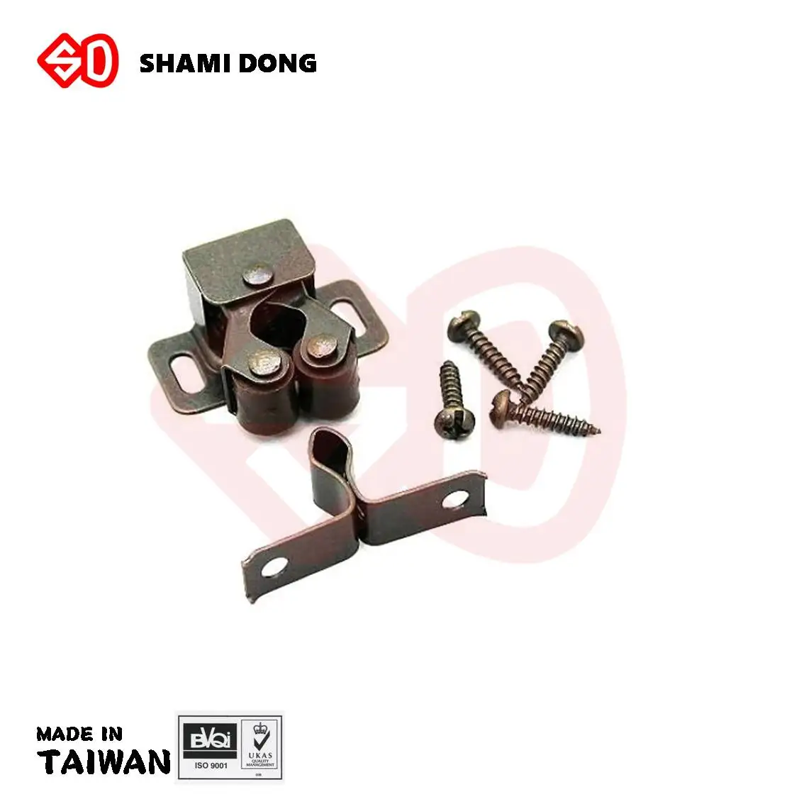 DRC-01/1 DOUBLE ROLLER CATCH DOOR CATCHES WITH SCREWS 1PC/BAG