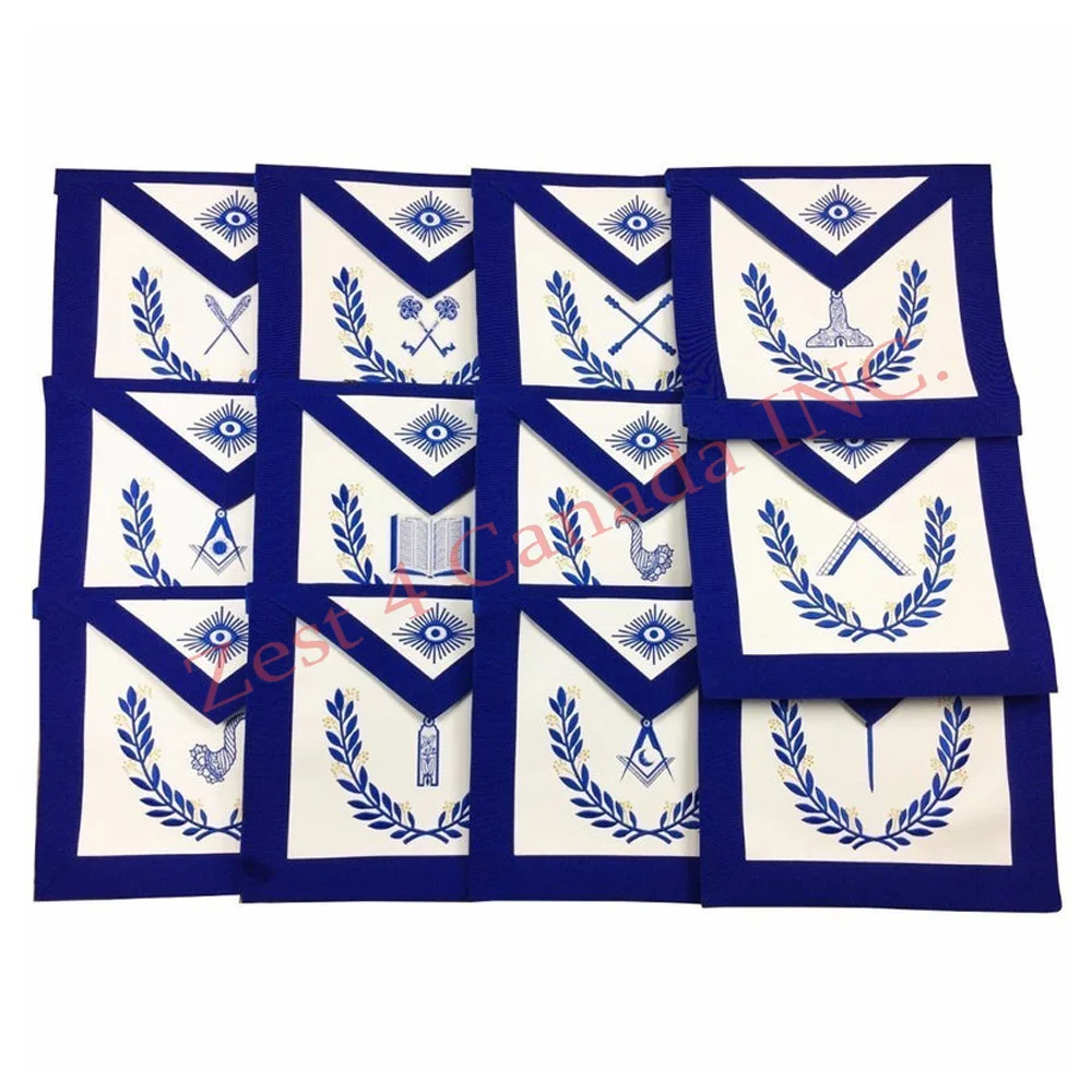 Синие форменные фартуки, масонская атрибутика, масонская голубая машина для Лоджа, фартук с вышивкой, набор