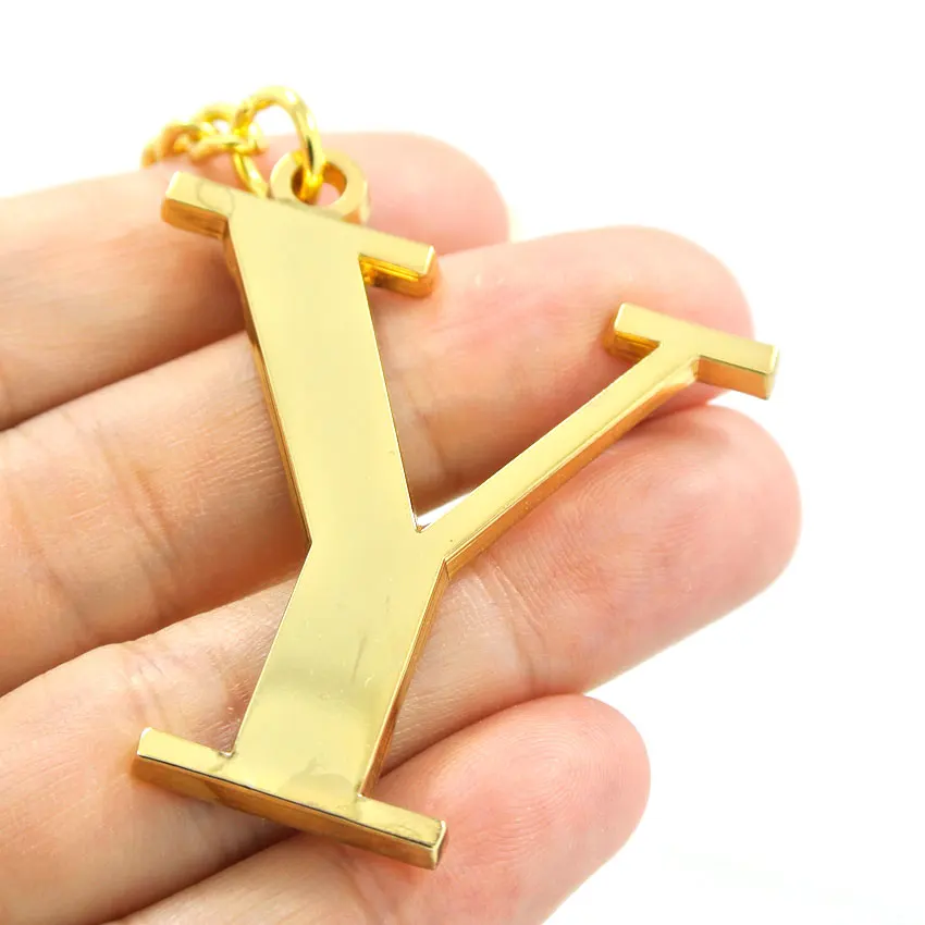 custom metal English alphabet promotional zinc alloy initial letter name keychain