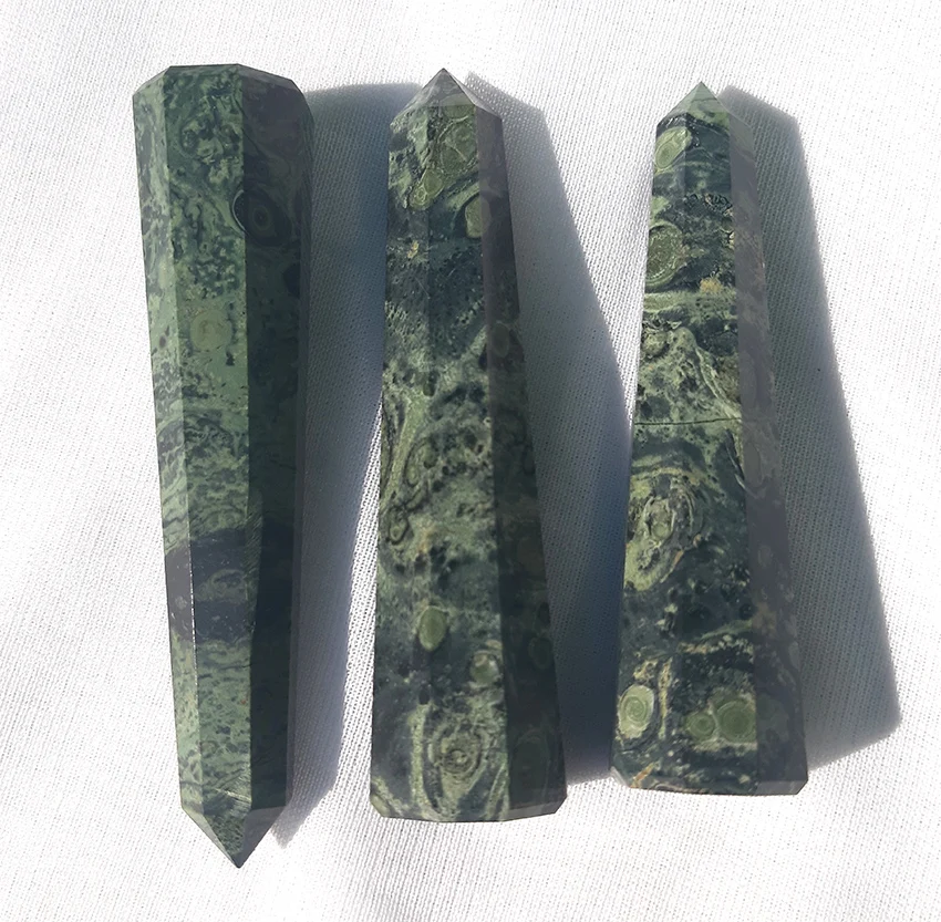 
Wholesale Natural kambaba Jasper Healing Obelisk Quartz Crystals Reiki And Healing Wands Massage Tower Point 