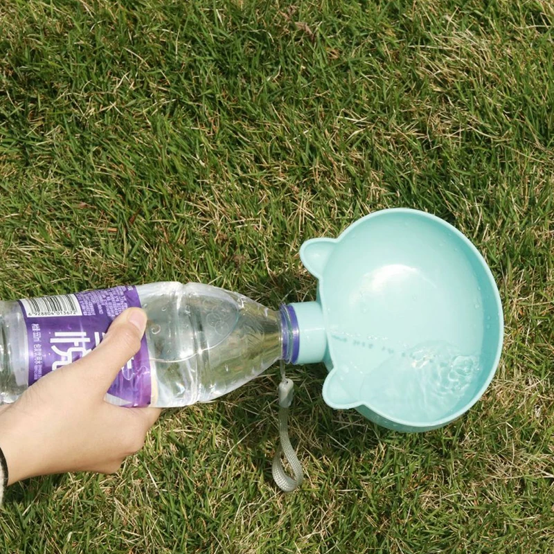 Outdoor pet plastic bowl food feeder dish portable